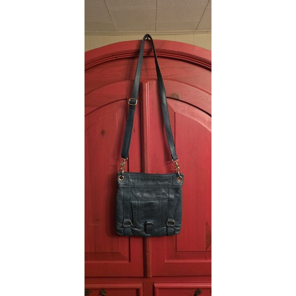 The Sak Silverlake Teal Leather Crossbody Bag Teal Blue Boho Satchel EUC Supple